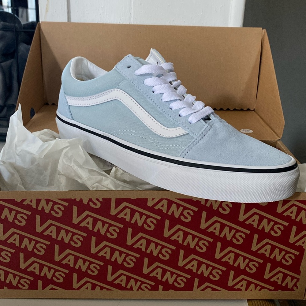 Old Skool Baby Blue/True White,  VNDA38G1Q6K, US Men 7.0, US Women 8.5, new